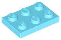 

Lego 3021 Płytka 2x3 lazurowa średni Nowa (1g)