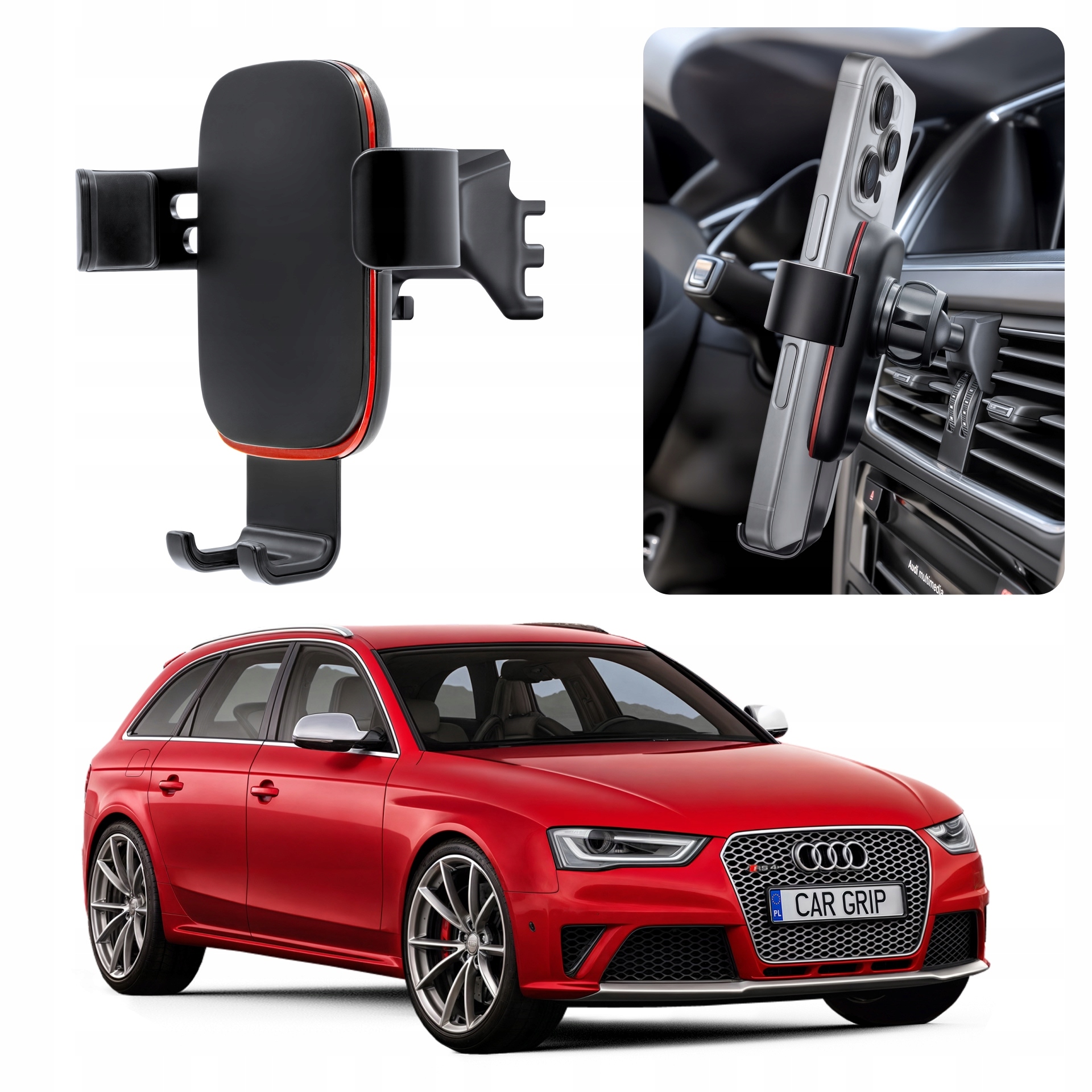 Uchwyt Grawitacyjny Premium dedykowany do Audi A4 B8 (2007-)