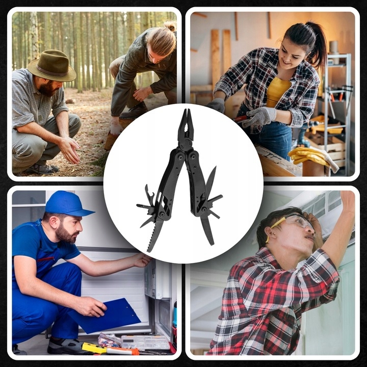 MULTITOOL SCYZORYK NARZĘDZIE WIELOFUNKCYJNE 21w1 Materiał narzędzi stal