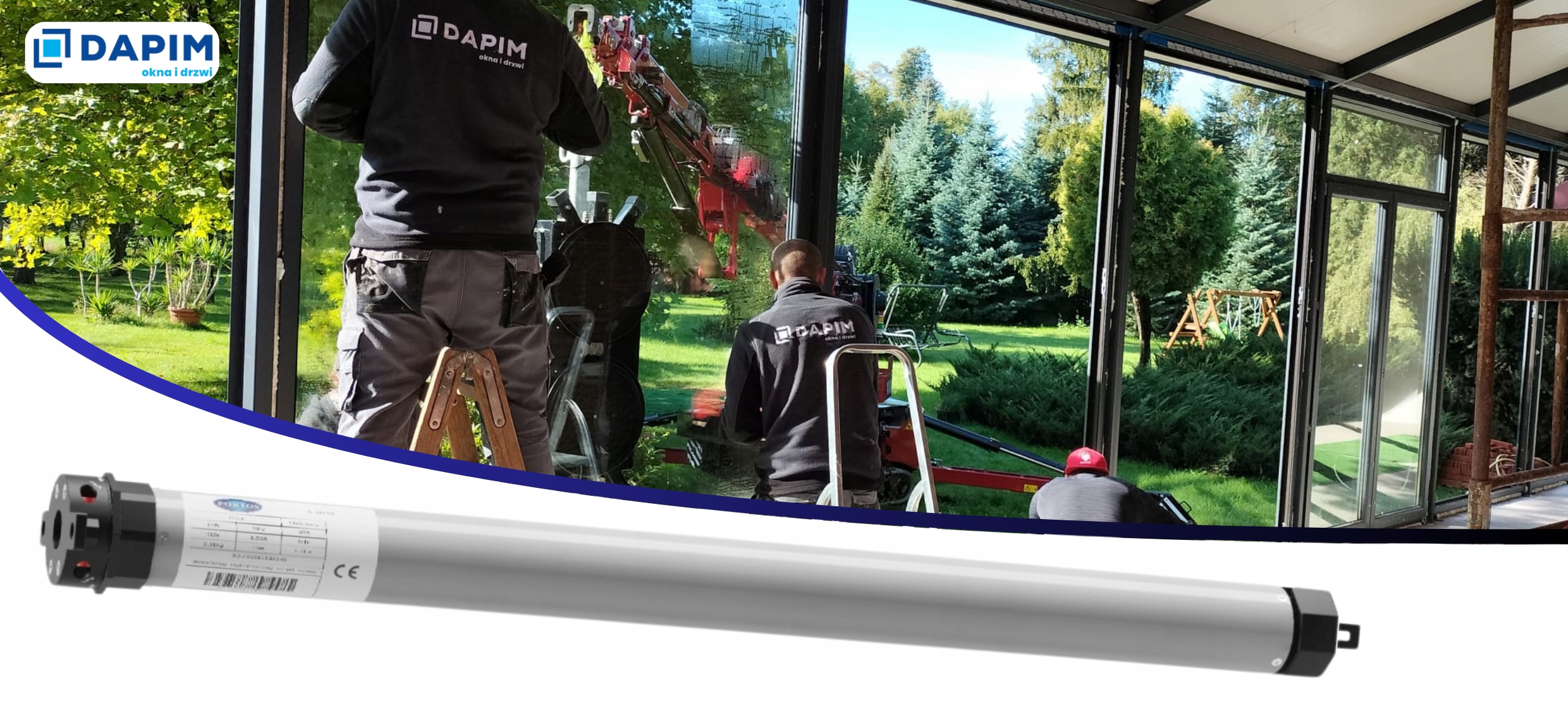 SILNIK DO ROLET ZEWNĘTRZNYCH PORTOS FI 40 MM 10 NM Długość 52 cm