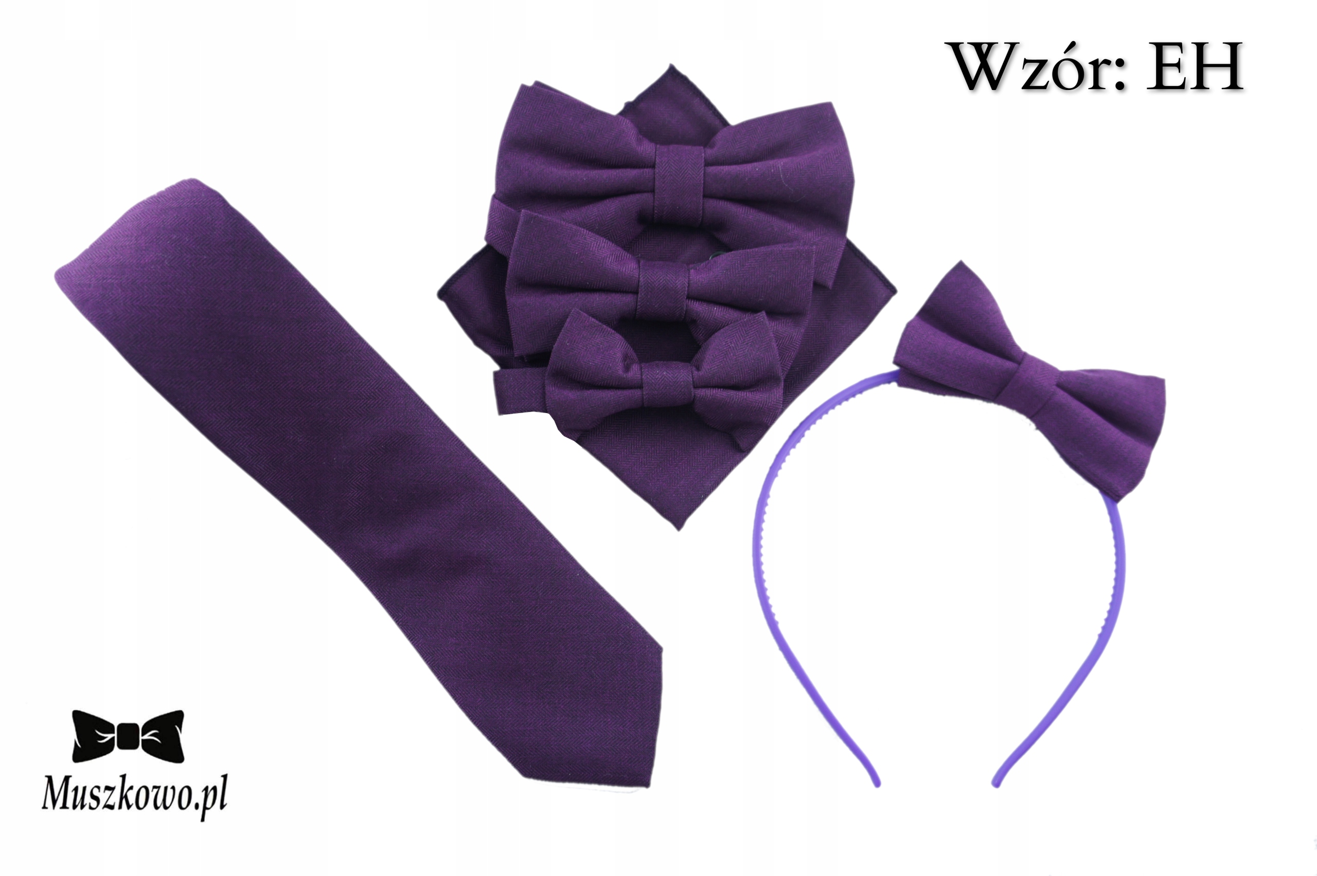 ŚLIWKOWA FIOLETOWA Poszetka MATOWA chusteczka Marka inna