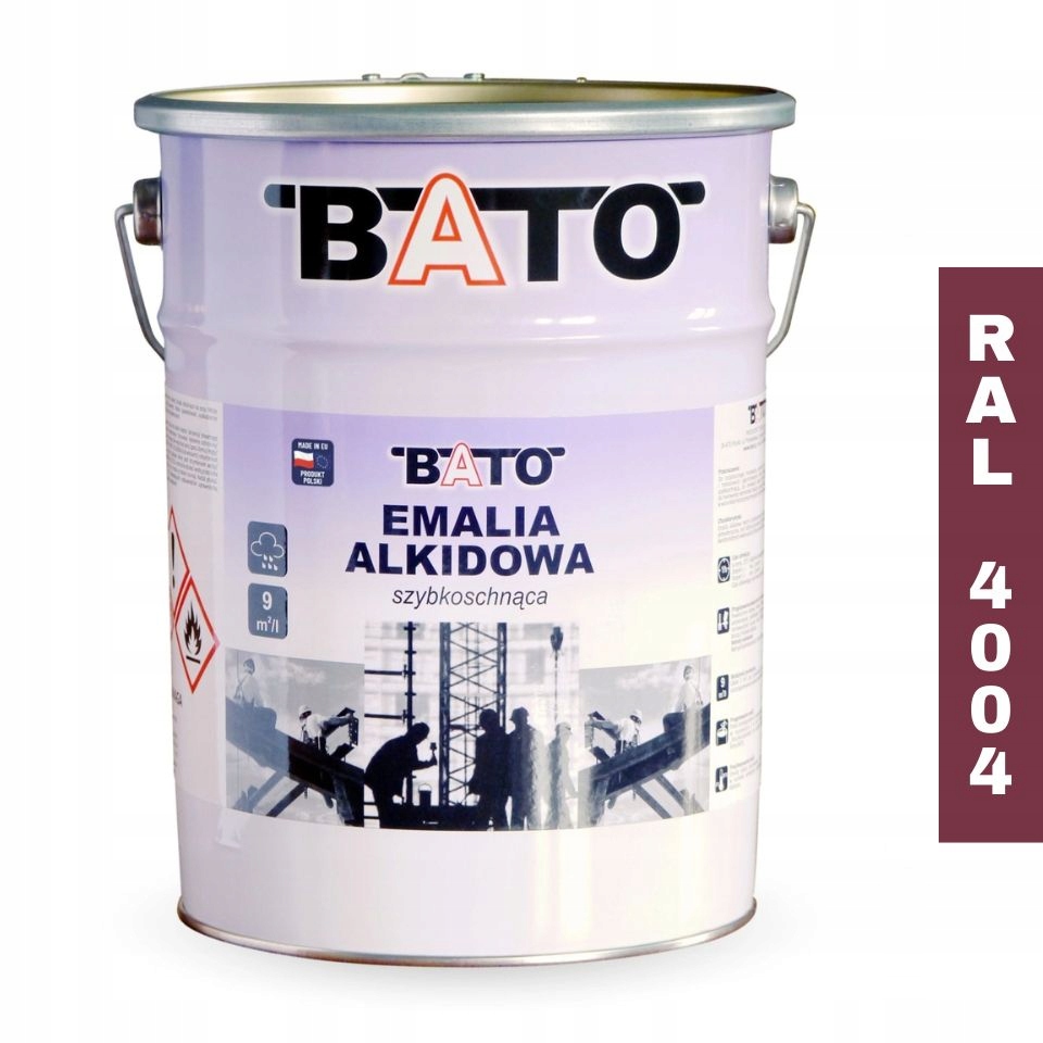 Alkydová smaltovaná barva na kov Bato Ral 4004 rychleschnoucí 5L Fialová