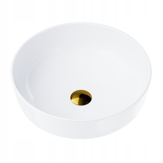 Umyvadlo Corsan Lugo UC9988GL 41,5x41,5x13,5 Se Zlatou Zátkou Klik-klak