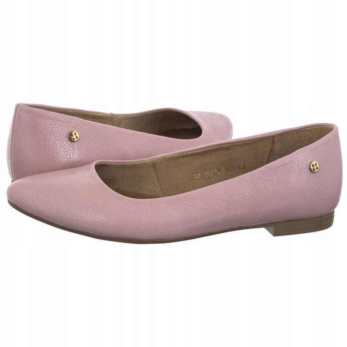 Dámské kožené baleríny Maciejka Růžové 00873-52