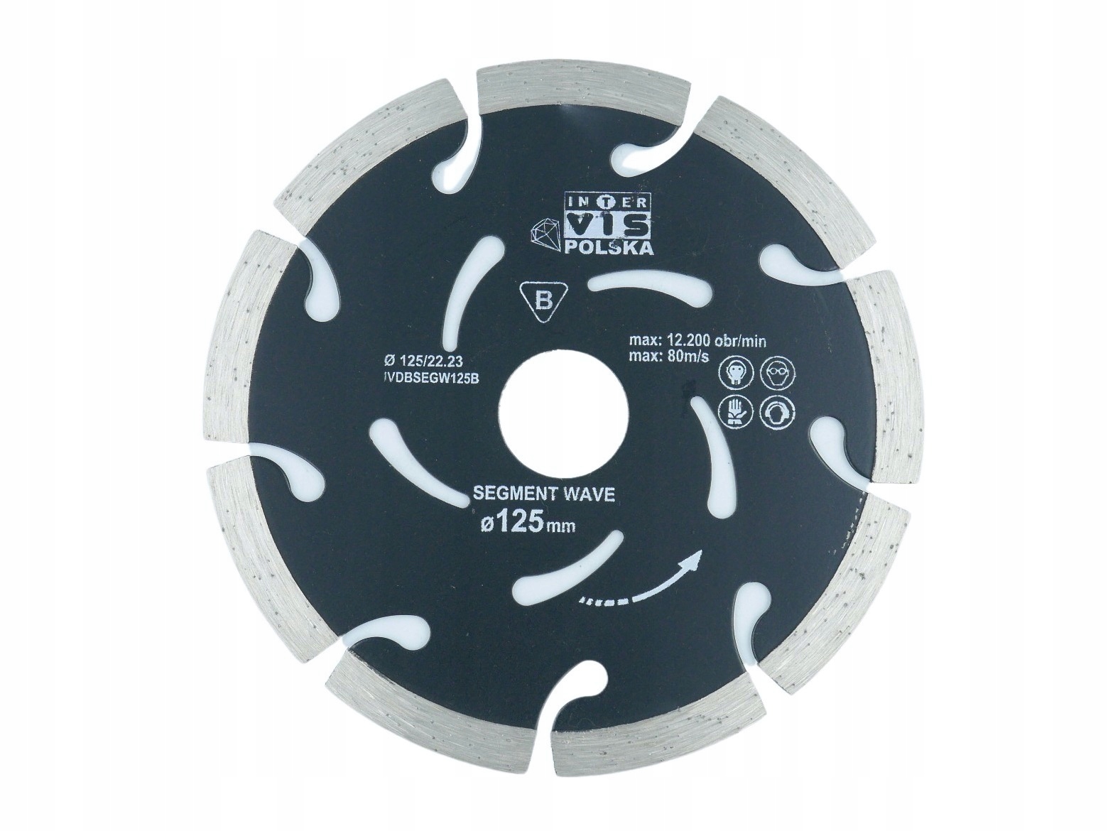 TARCZA 125 MM SEGMENT DIAMENTOWA DO BETONU KOSTKI