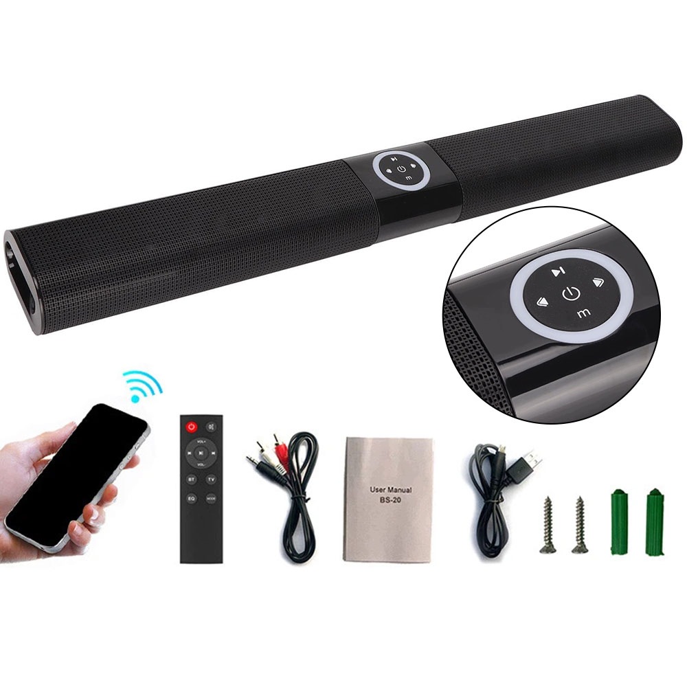 Výkonný Soundbar Bluetooth 5.0 Tws pro televizor, subwoofer, domácí kino