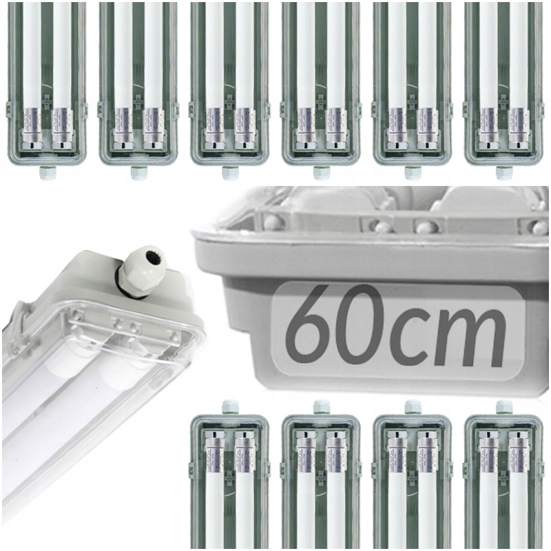 10x Oświetlenie Przemysłowe Sufitowe Lampa Led Oprawa G13 Do Świetlówek Led