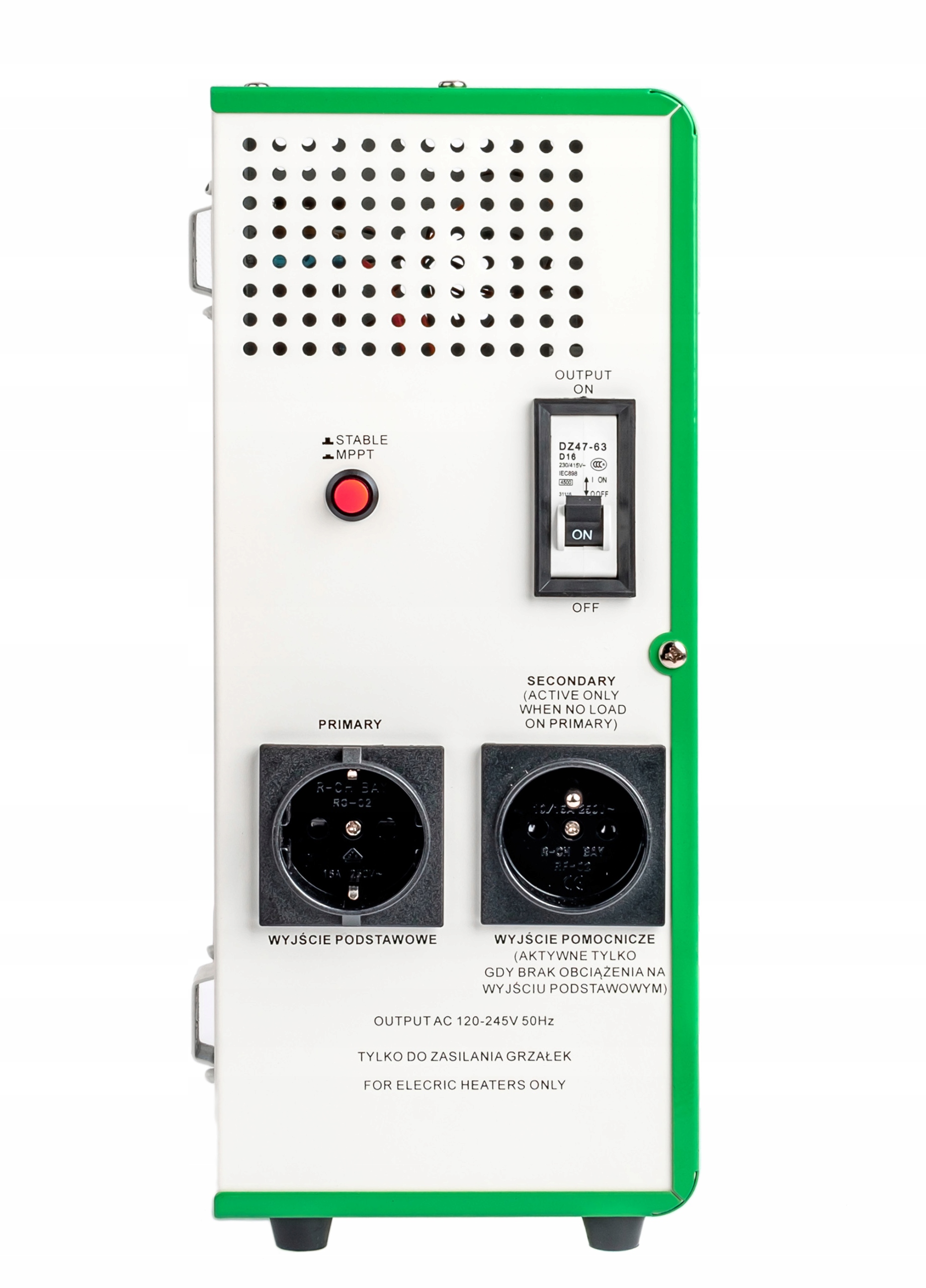 PRZETWORNICA SOLARNA GREEN BOOST 3000 DO GRZAŁKI Rodzaj elektrownia solarna