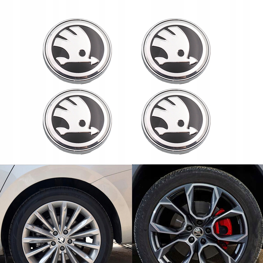 

4x Kapsel Skoda 60mm Dekielki Do Felg 4 Szt