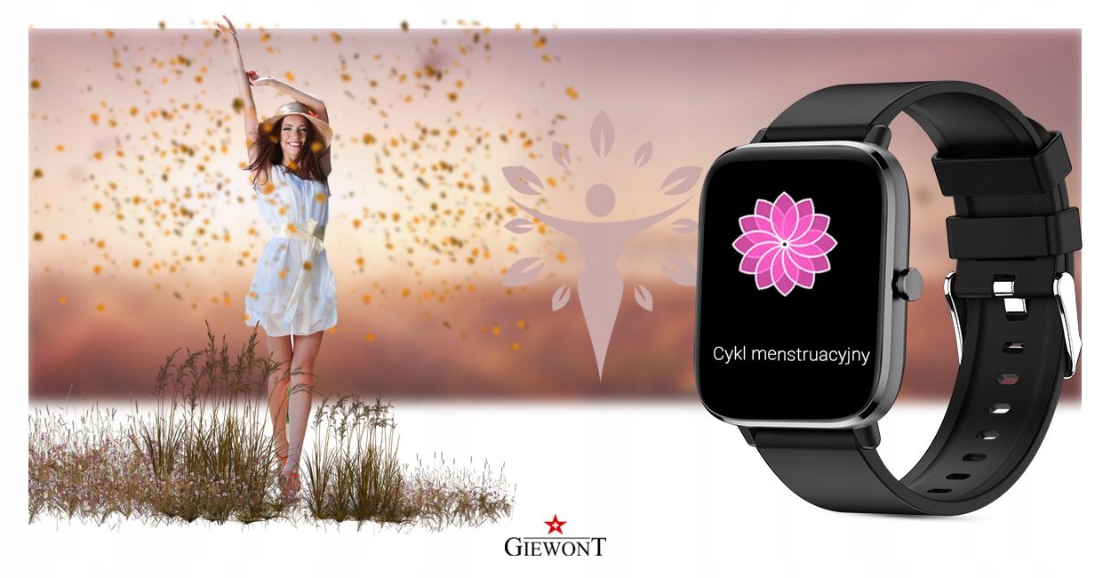 Zegarek DAMSKI SMARTWATCH WODOSZCZELNY MENU PL 3D Transmisja danych brak