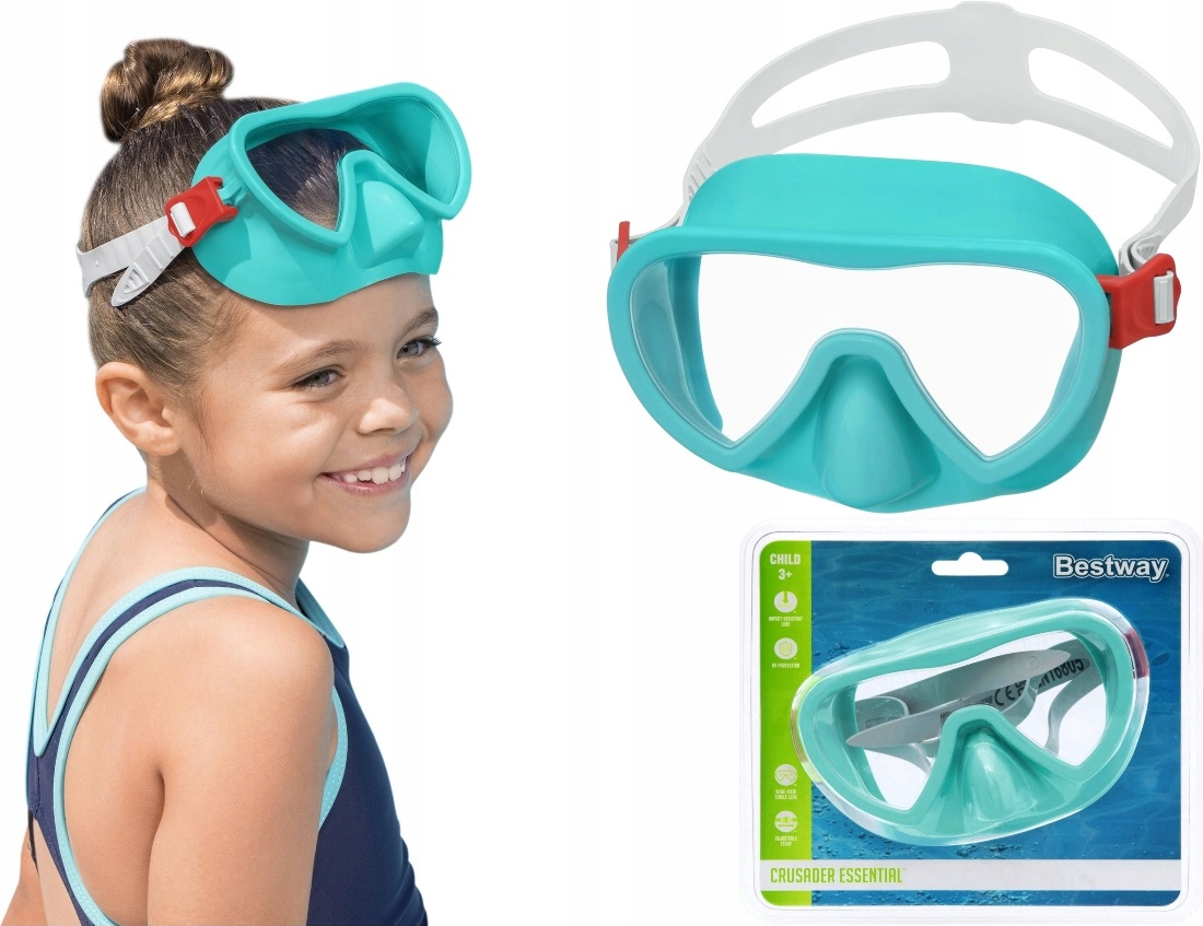 Maska do pływania nurkowania okulary 3 Bestway 3-6 lat 22057
