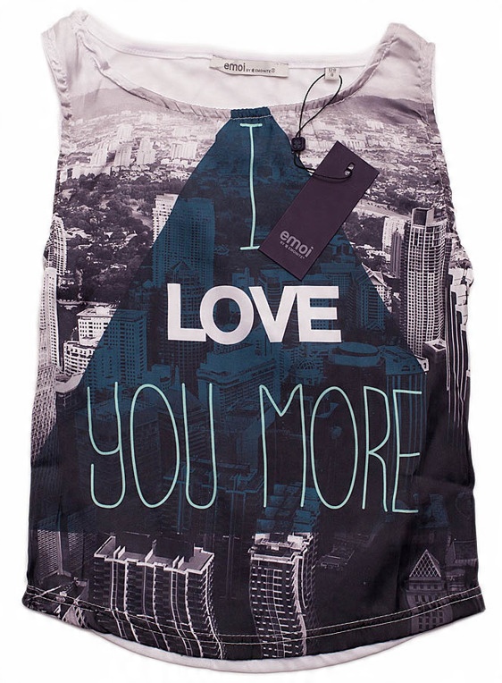 

Koszulka bez rękawów. I Love U more 164