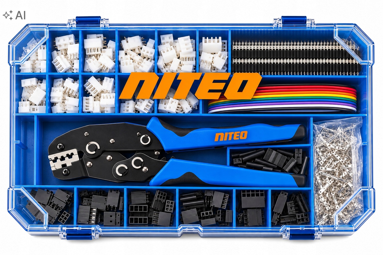 Niteo Sada pro zpracování kabelů 2012 prvků Elektrické příslušenství