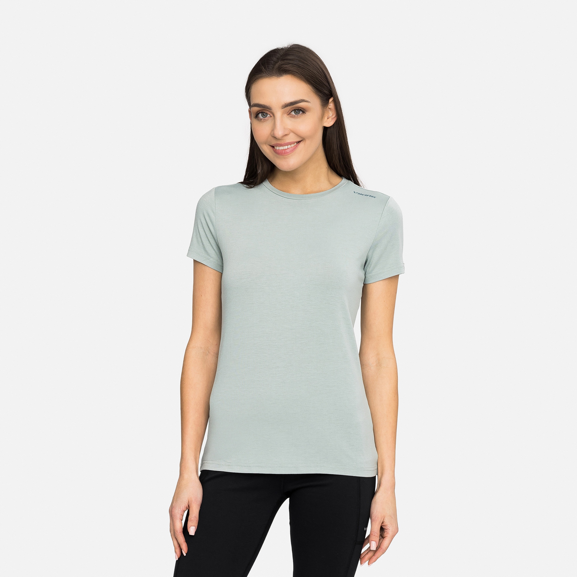 Koszulka damska T-shirt Viking Lenta Bamboo Light Lady zielona rozmiar M