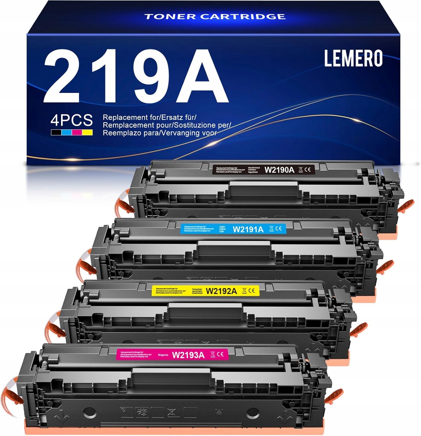 Lemero 219A 219X Toner s čipem pro Hp Color LaserJet Pro Mfp 4 Barvy B170