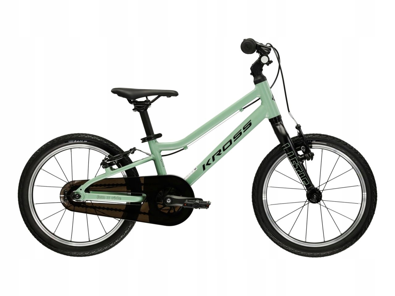 Rower dziecięcy Kross Liftie 16 koło 16 " zielony złożony i wyregulowany