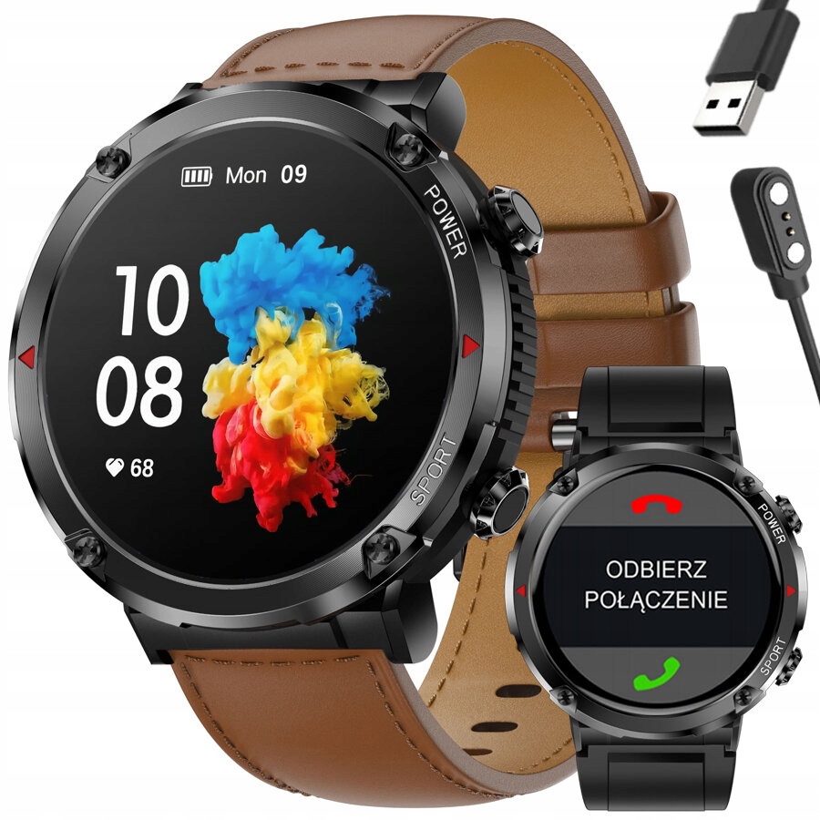 Smartwatch Pánsky Gravity GT21-4 Bluetooth Call, Dodatočný Remienok Gravírovanie
