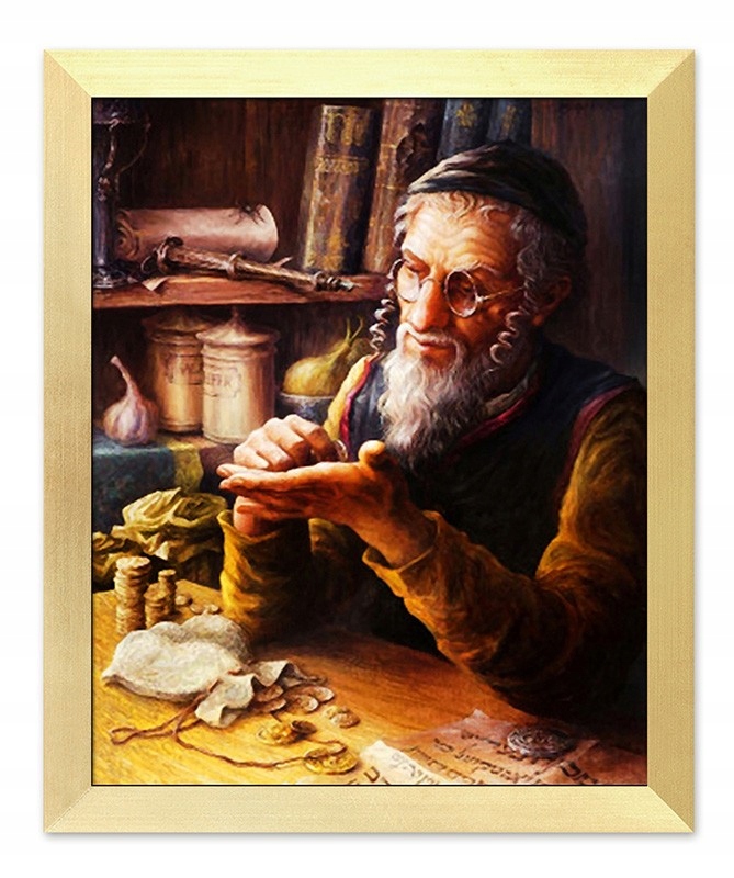 

Obraz Żyd Żydek Na Szczęście W Ramie 28x23cm