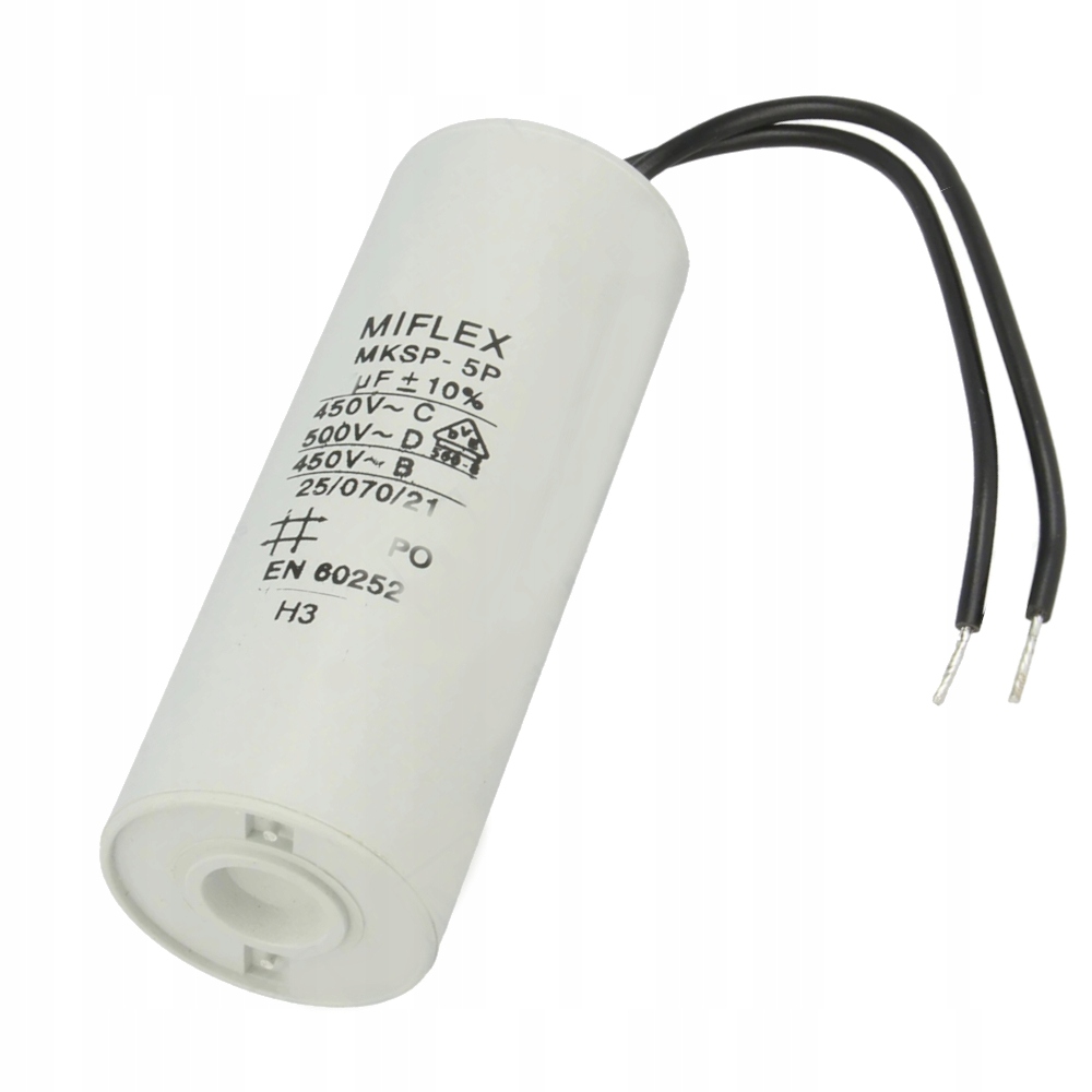 

Kondensator silnikowy Miflex 12uF 450Vac Polski 2P