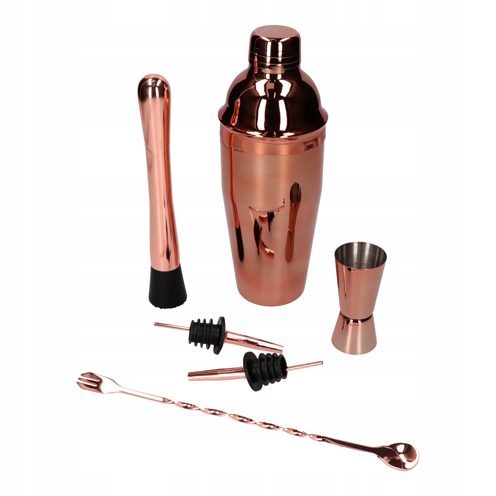 Barmanská sada 6 ks šejkr Cobbler 750 ml měděný lesk