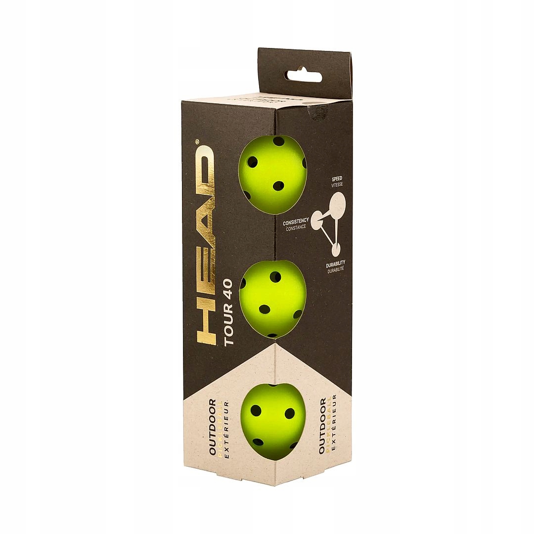 Piłki do pickleballa Head Tour 40 Outdoor 3 szt