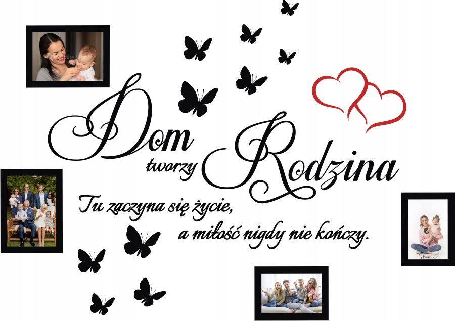 

Naklejka na ścianę ścienna napis Dom Rodzina nr35