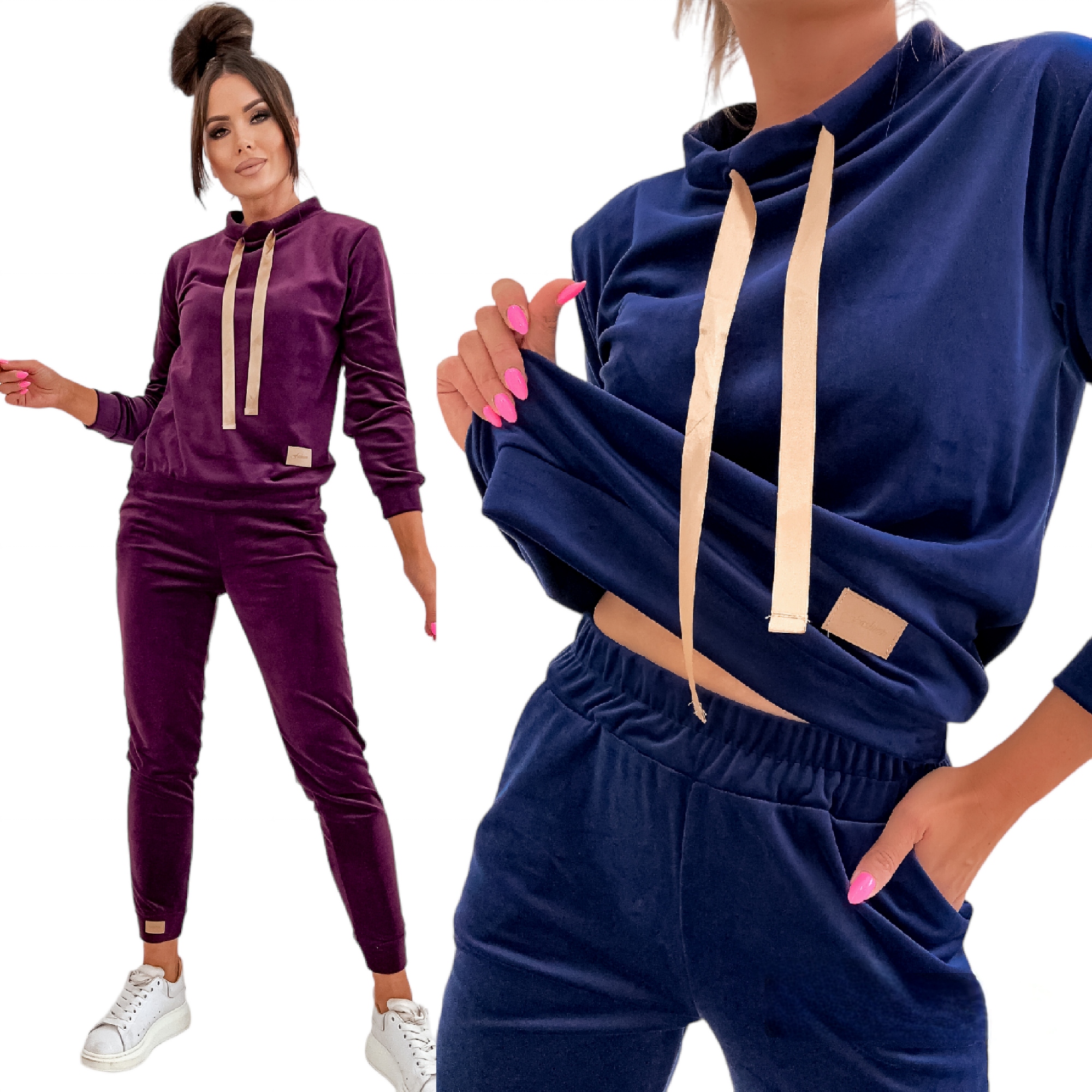 Dámské Teplákovka Kalhoty S Módním Kompletem Mikina