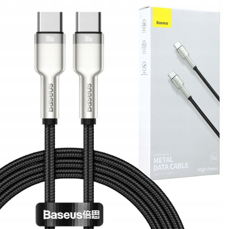 

Kabel Usb-c Usb-c, Baseus Cafule, 5A, 100W, 1m