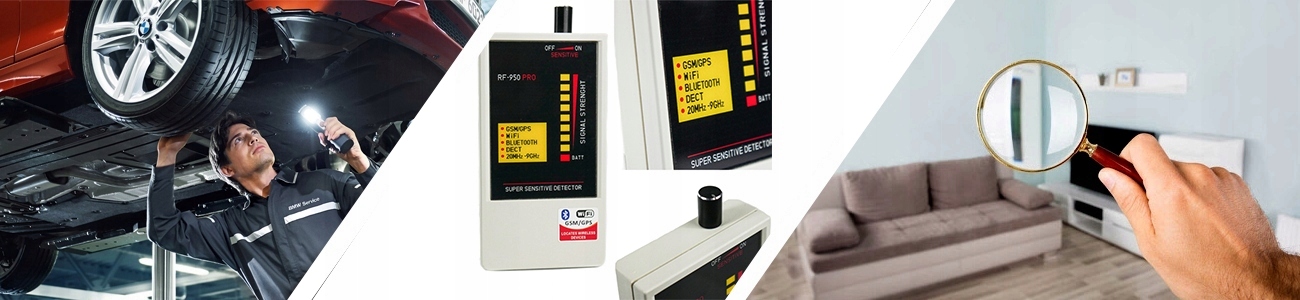 WYKRYWACZ PODSŁUCHÓW GSM LOKALIZATORÓW GPS KAMER Waga 80 g