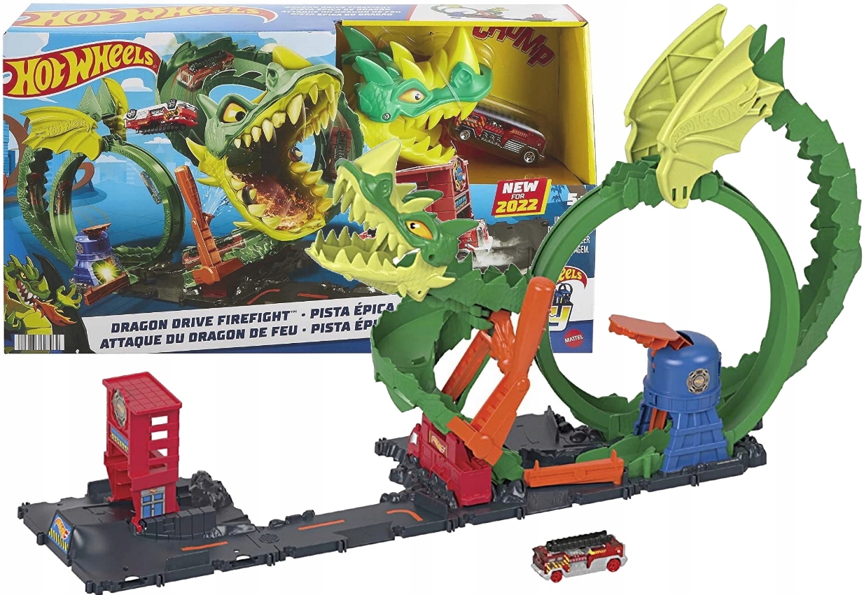 

Hot Wheels City Zestaw Pętla Smoka Tor+autko HDP03