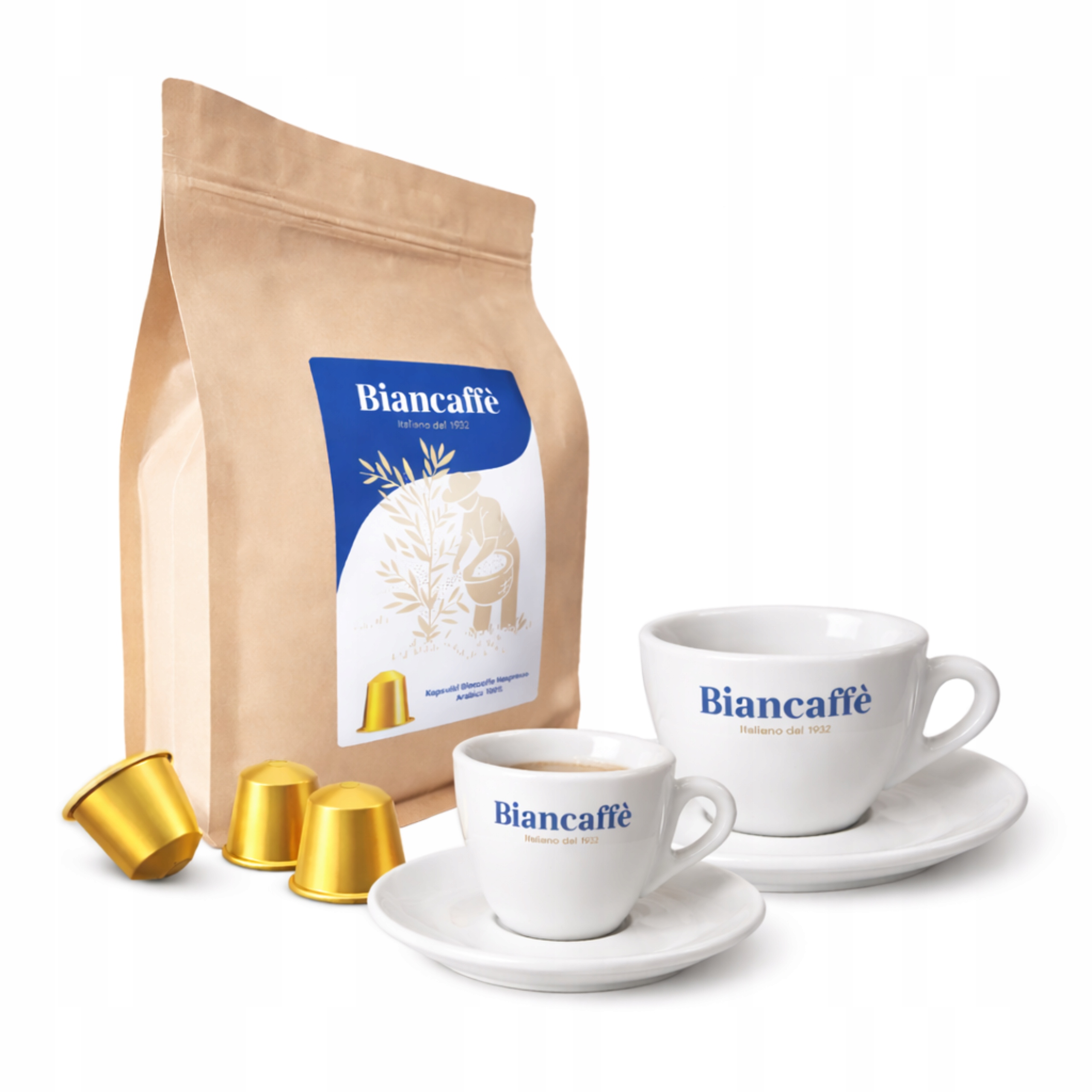 Kawa kapsułki arabica 100% Biancaffe do Nespresso 100 sztuk 2 filiżanki