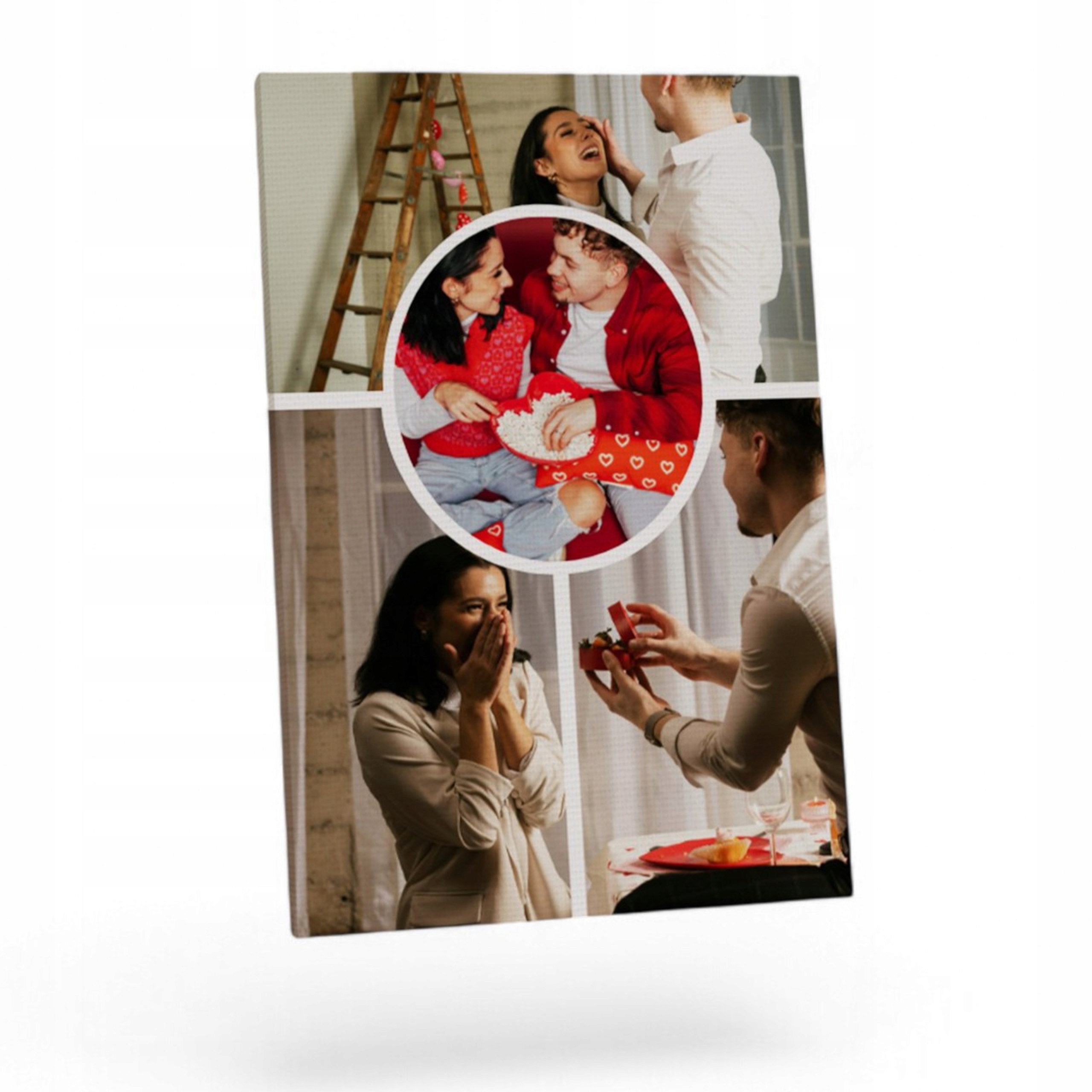 FOTO-obraz na plátně Vaše fotografie 40x60 Koláže Kreator Vzor S 4 Fotkami