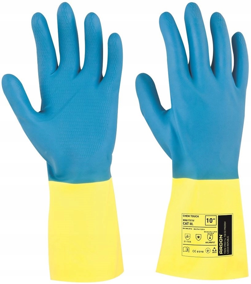 Rękawice Ochronne Chemiczne Rękawiczki Robocze Ardon Chem Touch BHP r.9/L
