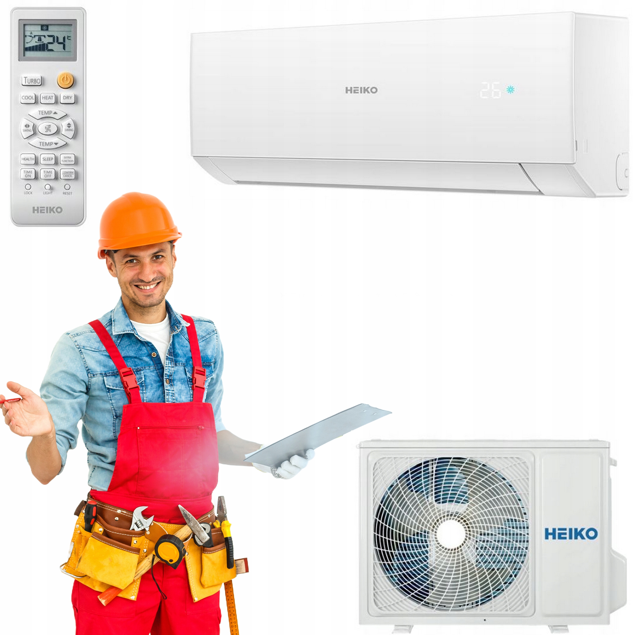 Klimatyzacja Klimatyzator Heiko Qira Klimatyzacja 2.6KW Grzanie +Pilot Wifi
