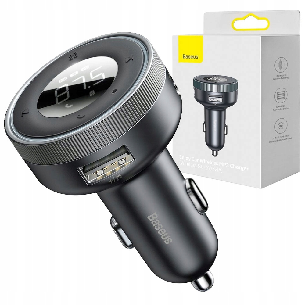 

Baseus Ładowarka Samochodowa Transmiter 2x Usb Led