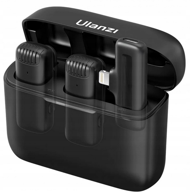 2 x Bezdrátový kravatový mikrofon pro Apple Lightning iPhone Ulanzi J12
