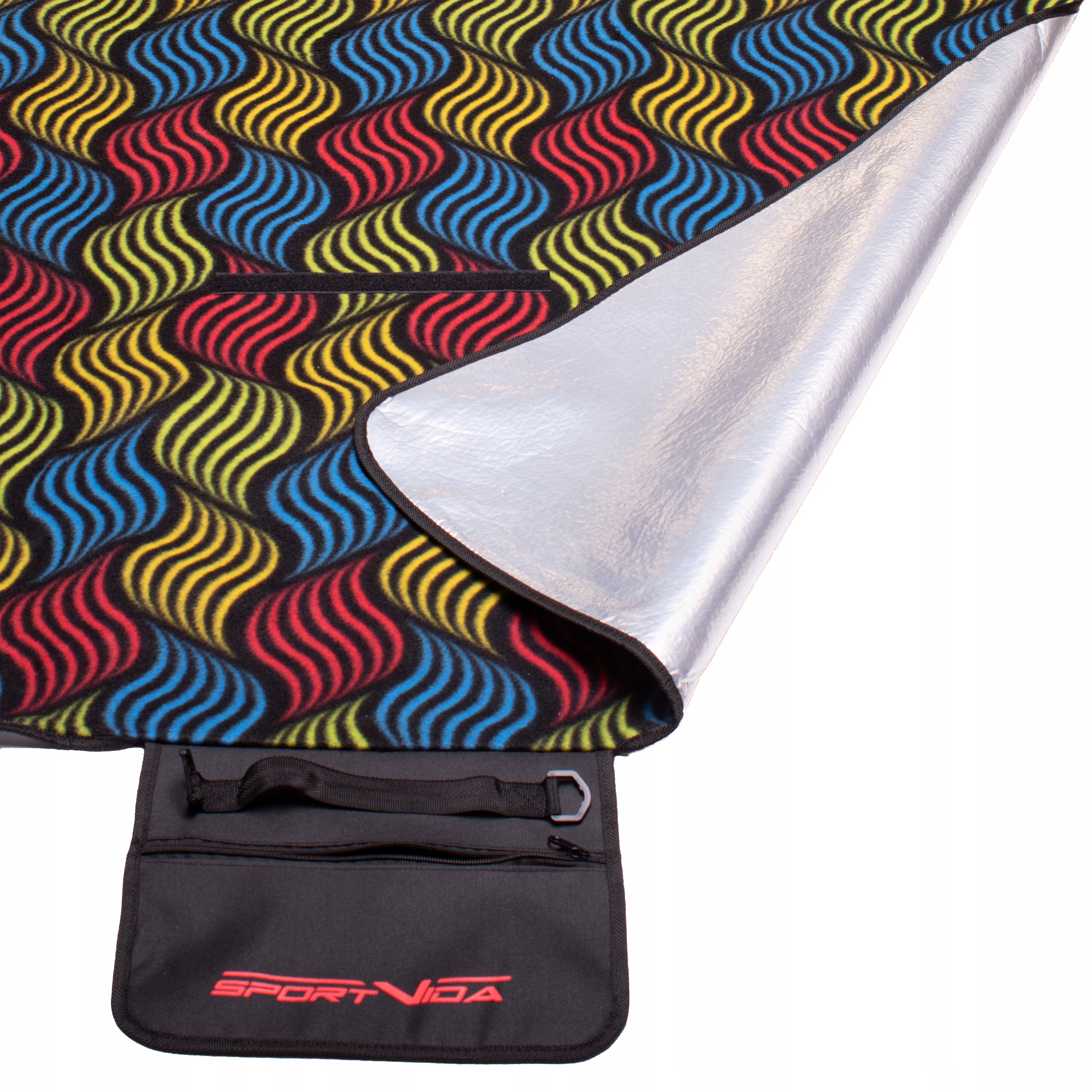 KOC PIKNIKOWY PLAŻOWY MATA Z IZOLACJĄ ALU I KIESZEŃ 150x200cm SPORTVIDA Marka Sportvida