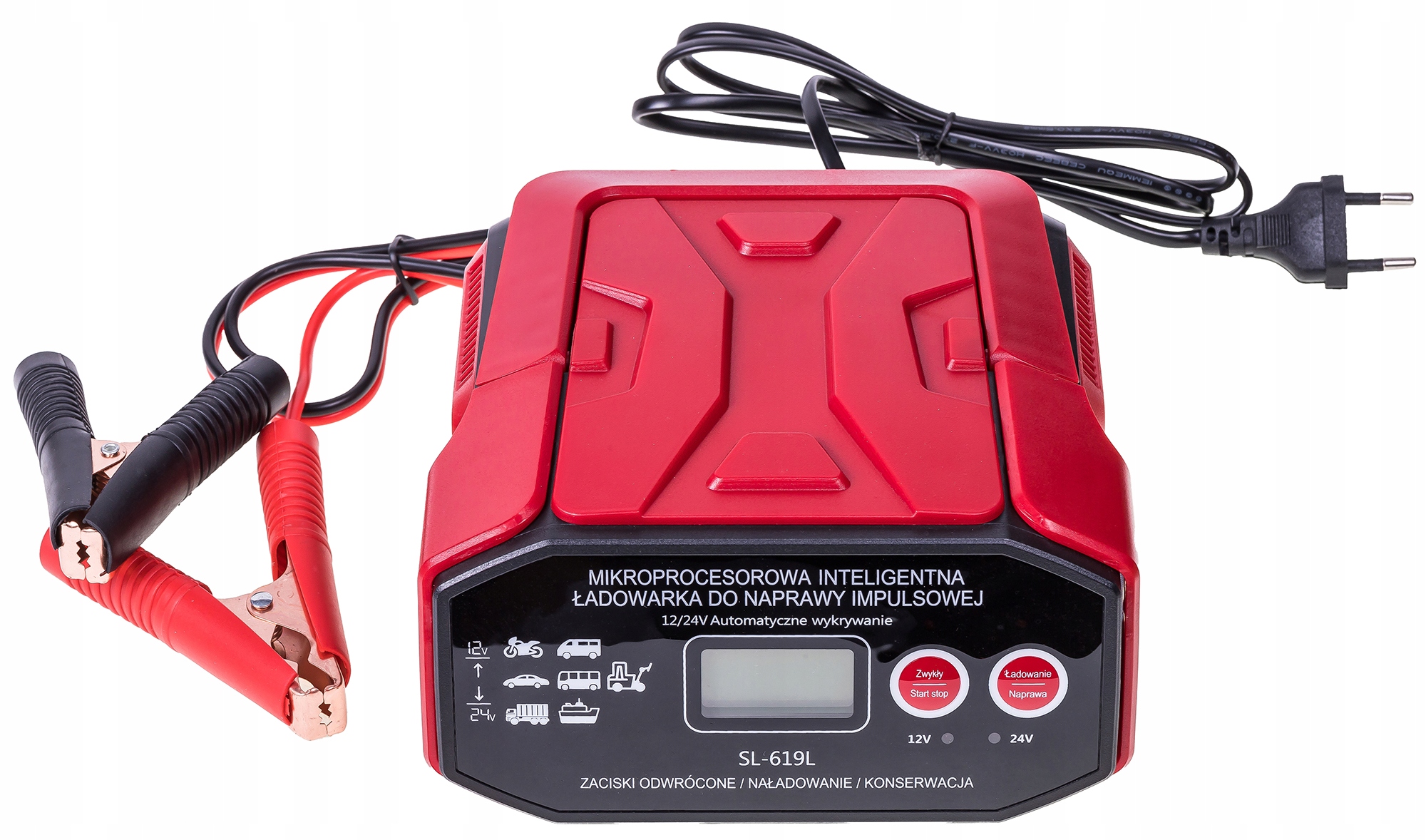 Prostownik Samochodowy do Akumulatorów 24V 12V 30A AGM START-STOP Marka Linbox