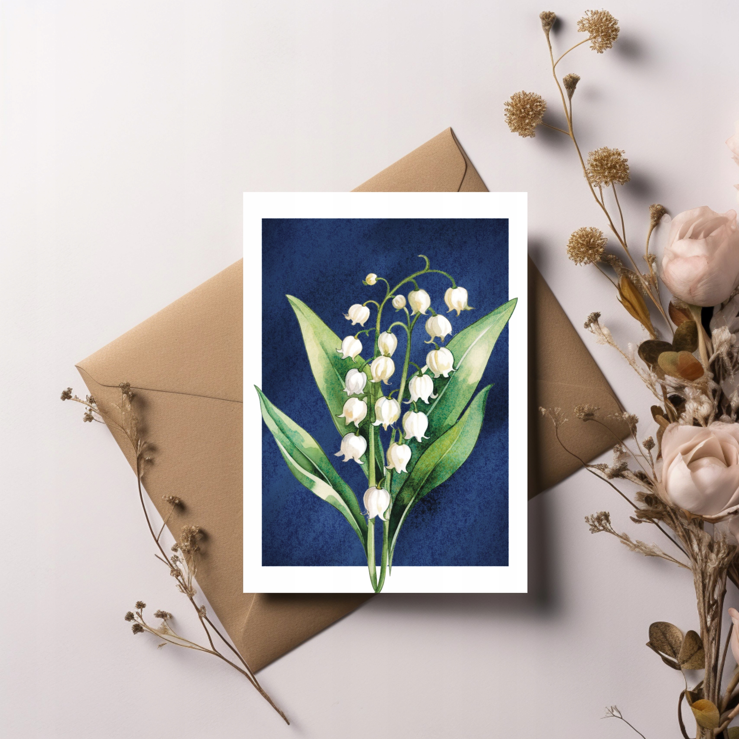 KARTKA OKOLICZNOŚCIOWA, URODZINOWA, DZIEŃ MAMY - KONWALIA