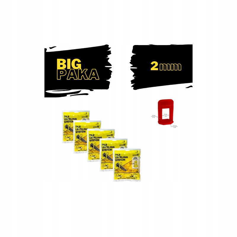 

System poziomowania BigPaka 2mm 500szt