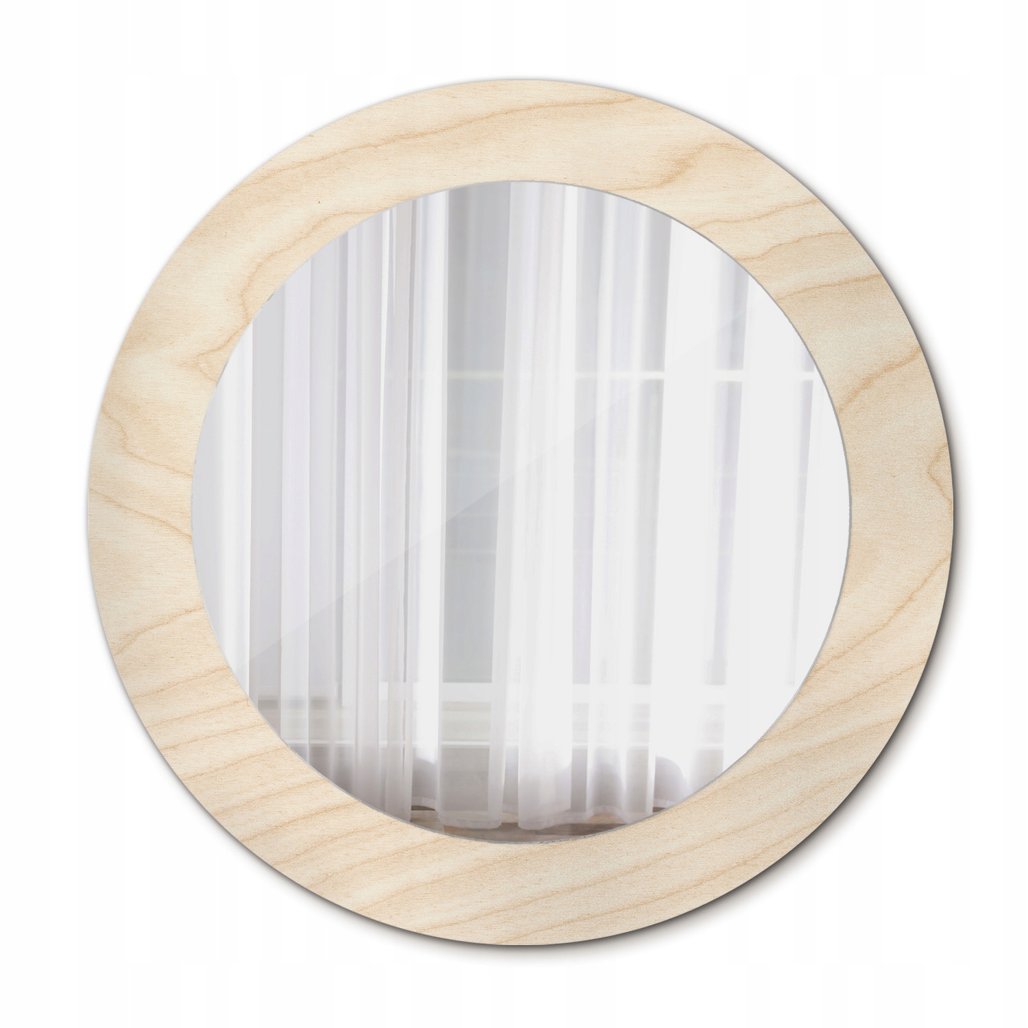 Závesné zrkadlo so skleneným rámom Jasné drevo 60 cm