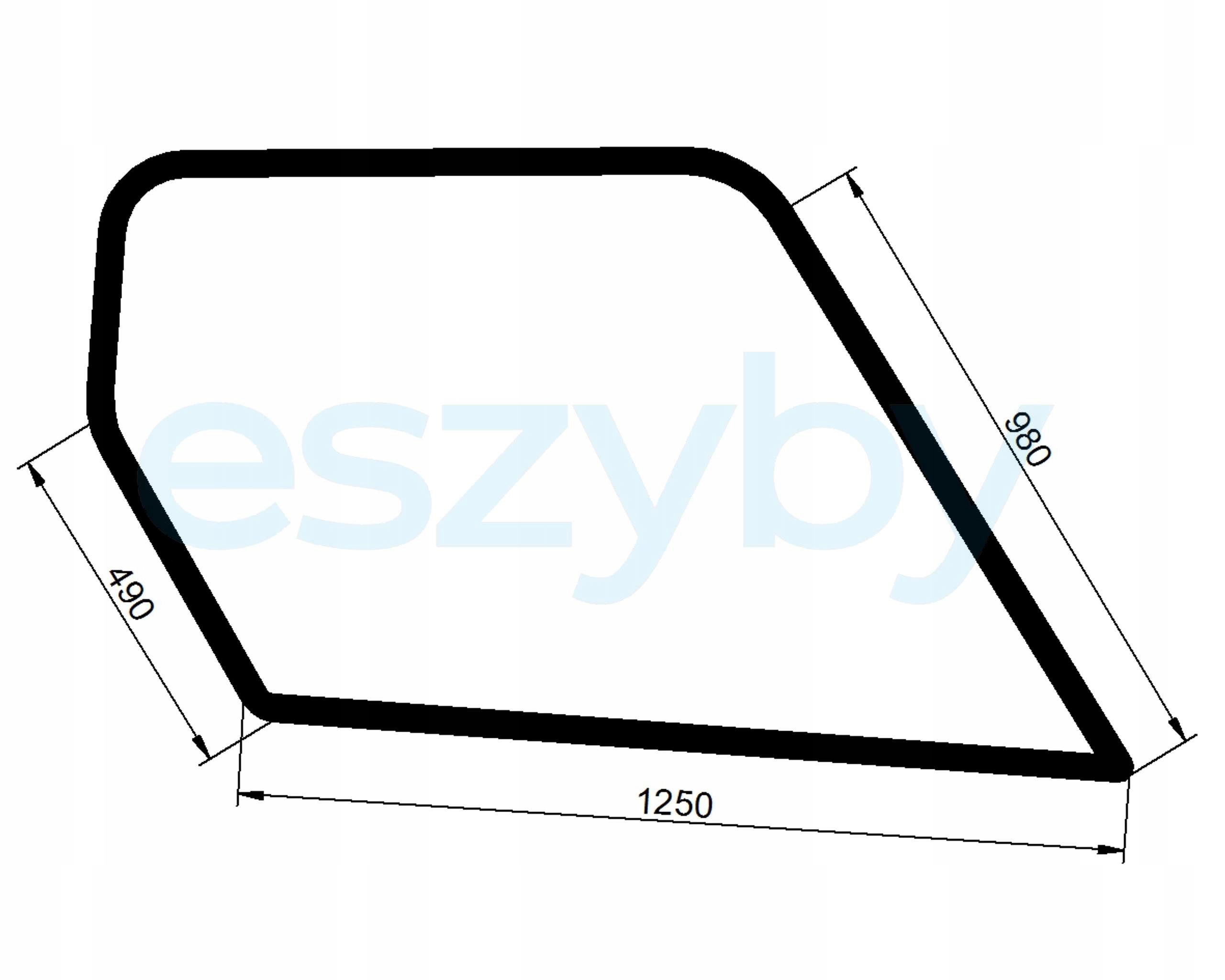 sklo teleskopický nakladač Manitou boční pravý