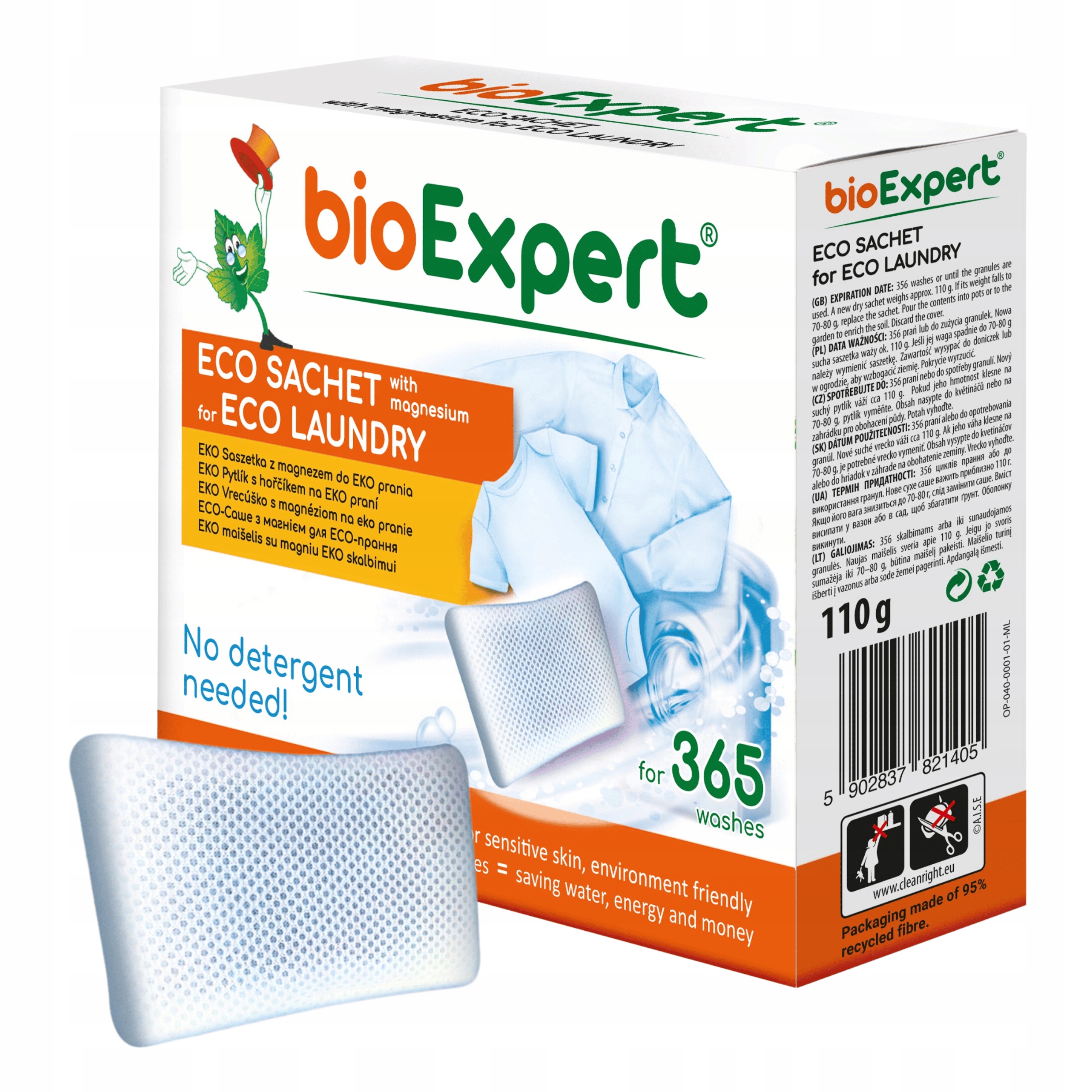 Saszetka Bio do prania bez proszku Innowacyjny środek na 365 prań bioExpert