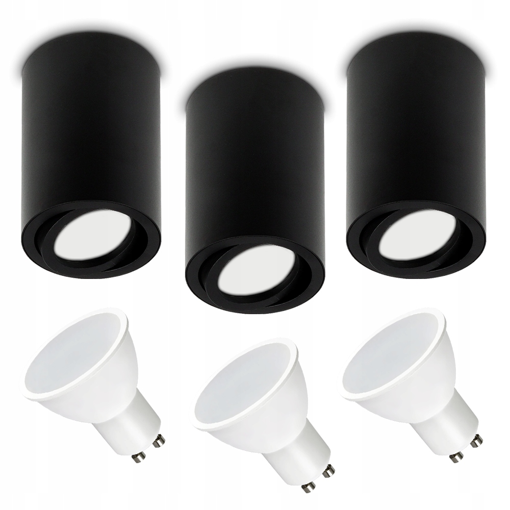 

3 x Oprawa Natynkowa Tuba Halog Żar. Led GU10 7W
