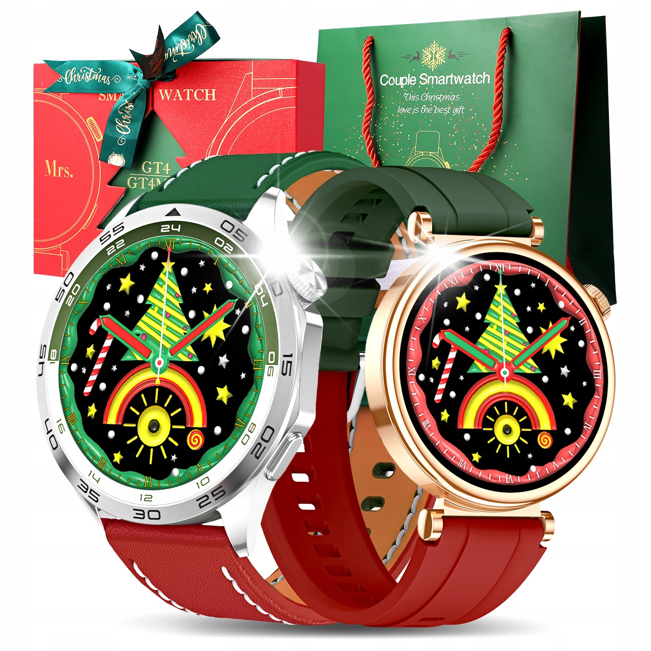 Vánoční Sada Na Dárek Dva Dámské A Pánské Hodinky Klasické Řemínky