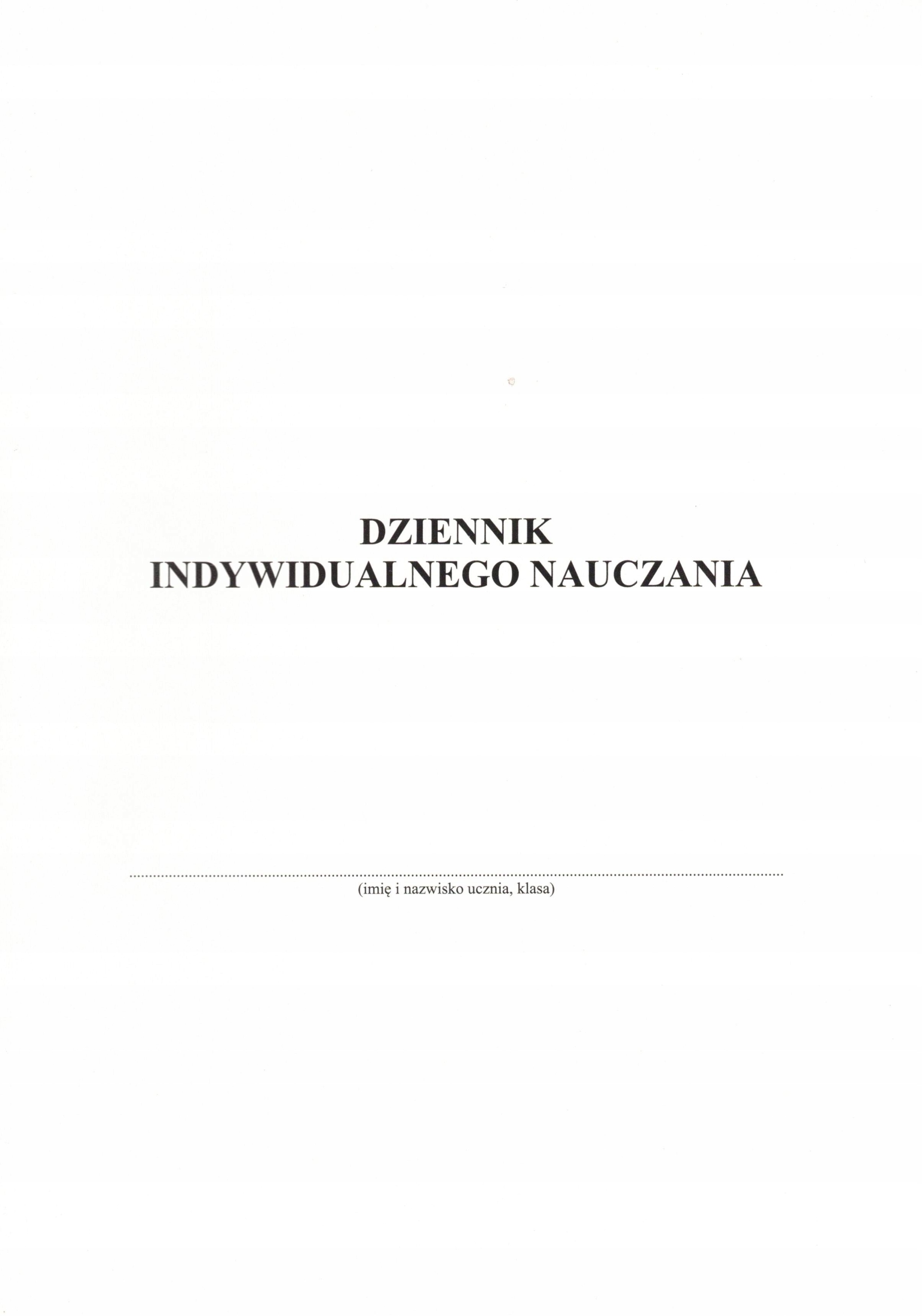 

Dziennik indywidualnego nauczania