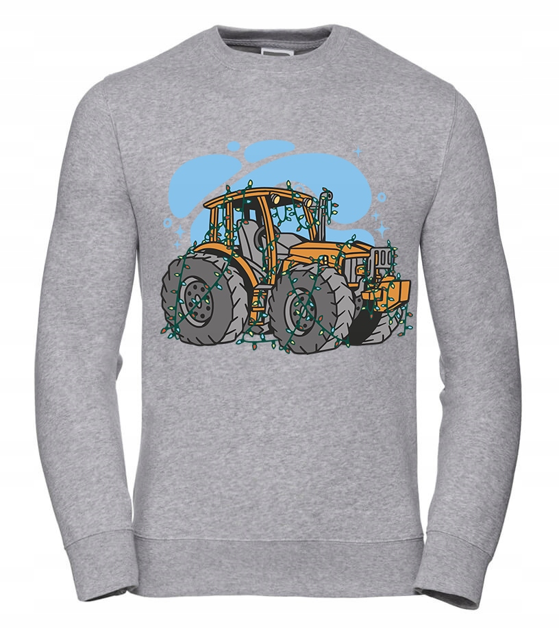 Dámská vánoční Mikina s motivem traktoru, velikost 3XL, šedá