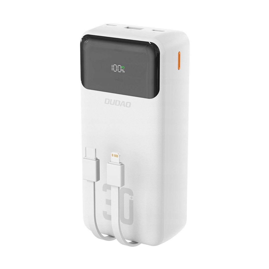 Powerbank 30000mAh Usb-a Usb-c K15Max Pd 22.5W z kablami Usb-c iPhone Light