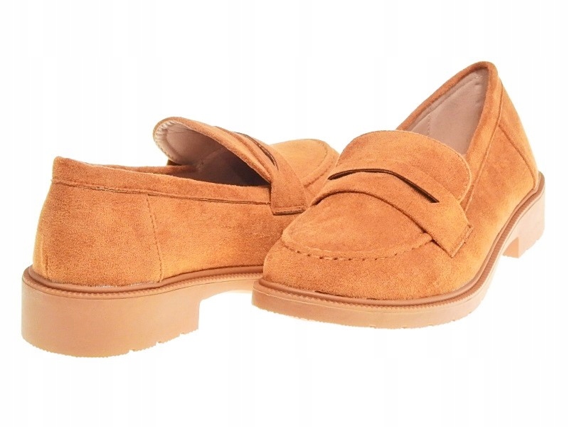Zamszowe mokasyny damskie camel r.38 Rozmiar 38