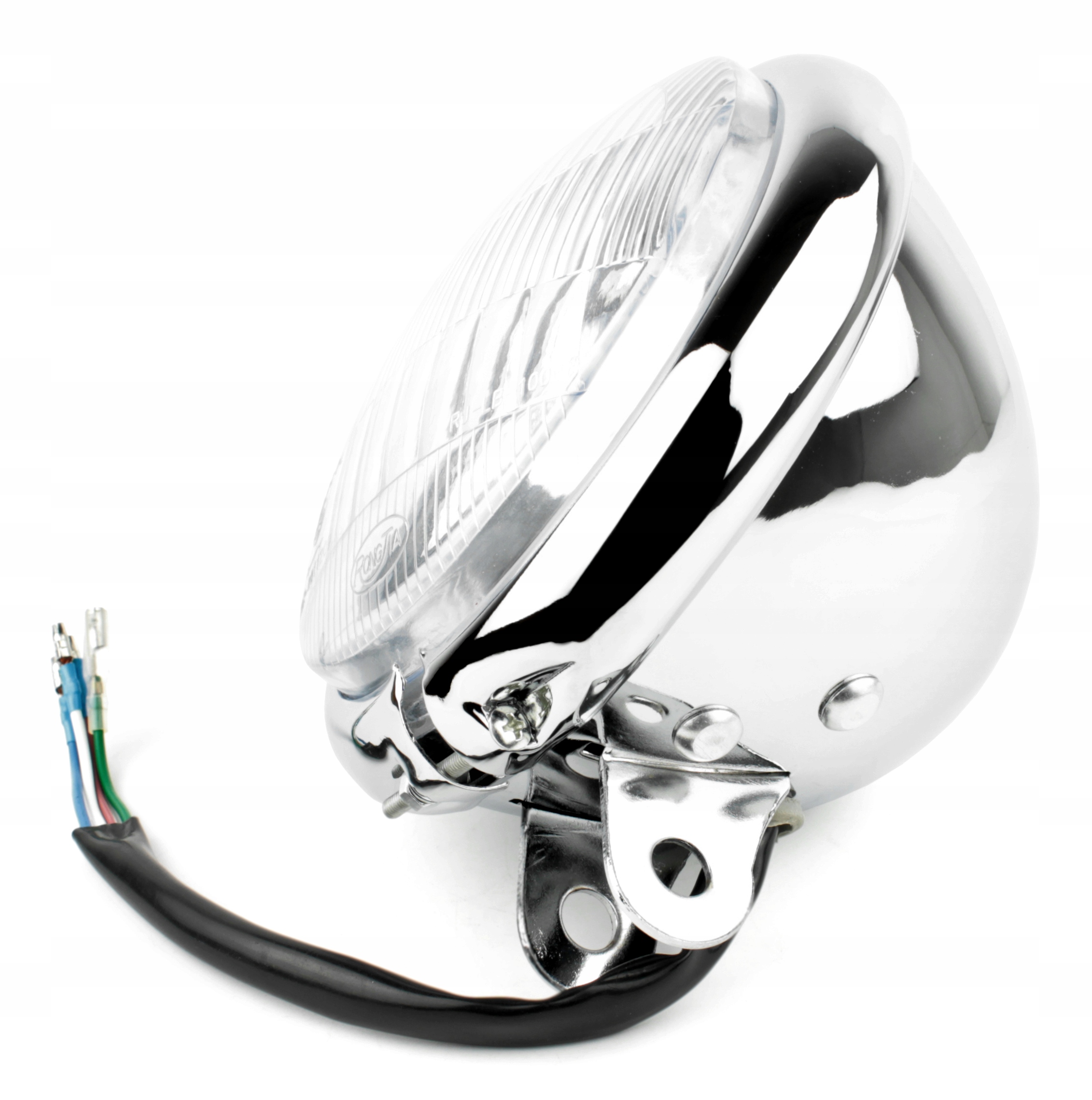 LAMPA MOTOCYKLOWA REFLEKTOR PRZÓD CHOPPER CHROM Numer katalogowy części 914011